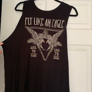 Fly like an eagle band tank